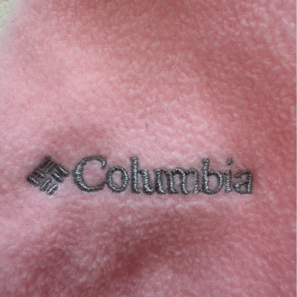Columbia Baby Pink One Piece Fleece Bunting Suit with Bear Ears